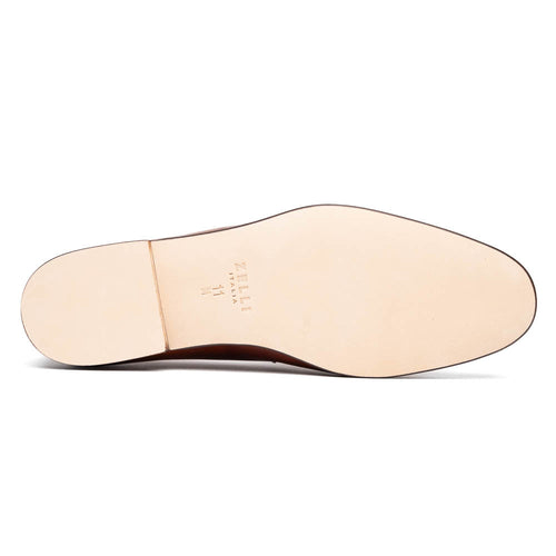 Zelli Tippa Italian Calfskin Penny Loafers, a Classic Cognac Slip-On