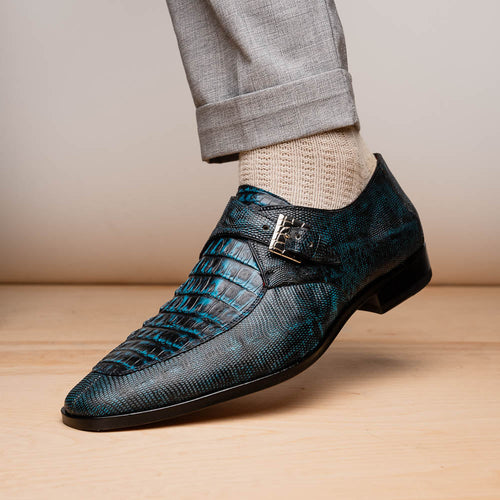 Marco Di Milano Toluca Rustic Blue Leather Shoe