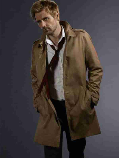 Men's Khaki Cotton Trench Coat β Classic Long Sleeve Outerwear