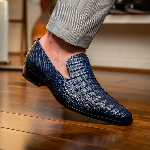 Marco Di Milano Trento Navy Leather Luxury Shoe