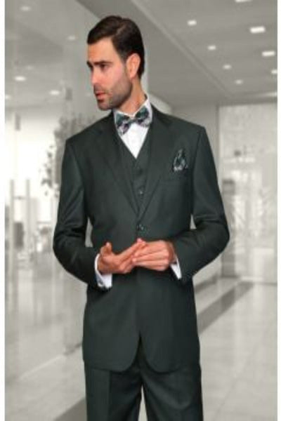 Statement Big & Tall Mens 100% Wool 3 Piece Fashion Suit