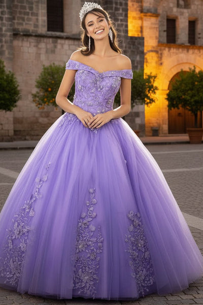 Lilac Ball Gown Dress by Elizabeth K GL2802