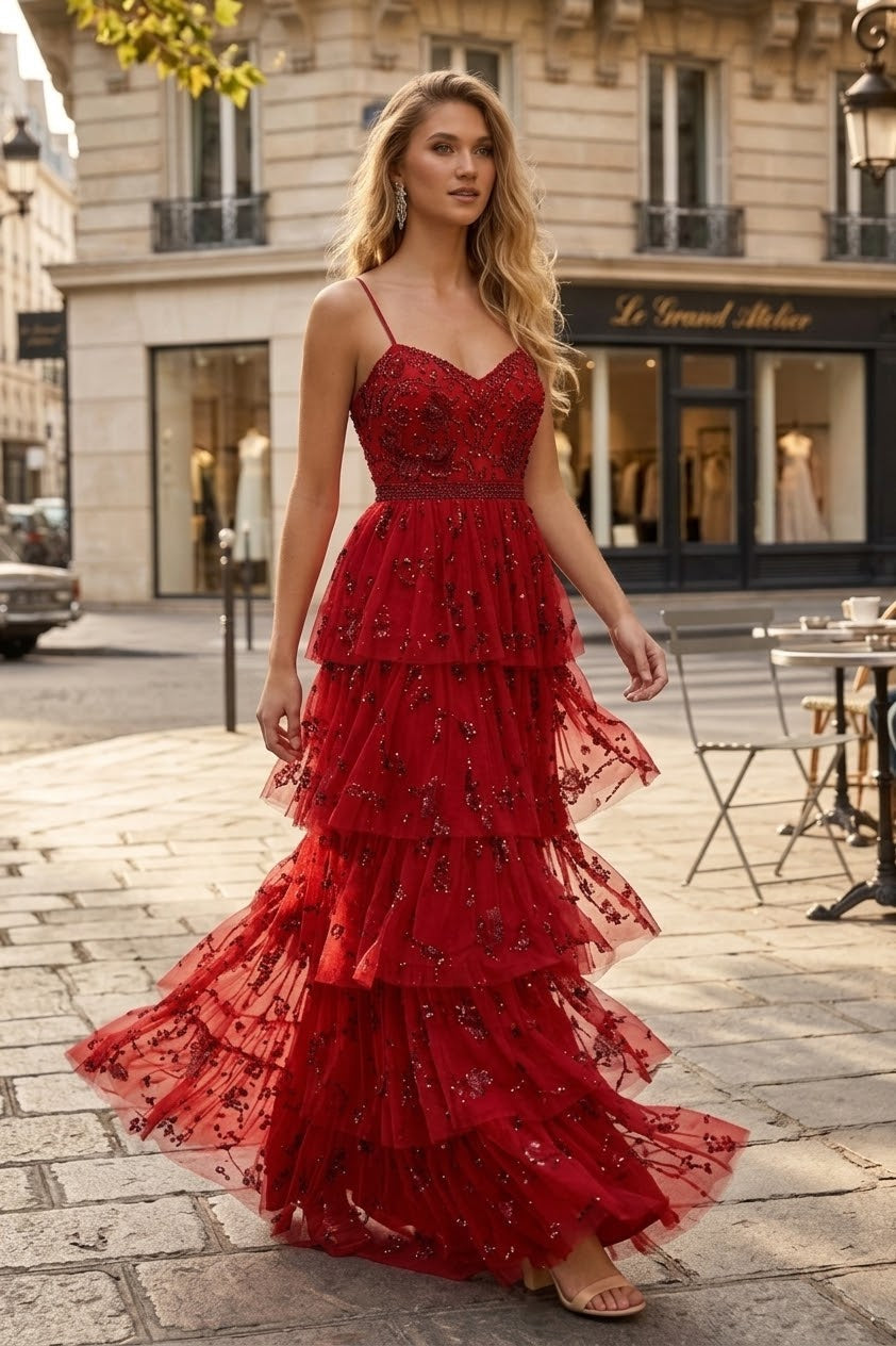 Primavera Couture 4341 - Lace Beaded A-Line Prom Dress