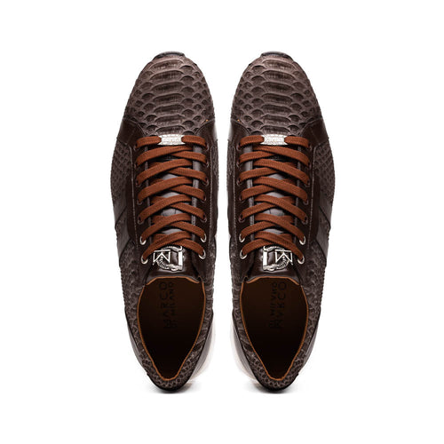 Marco Di Milano Verona Python & Calfskin Sneakers Brown