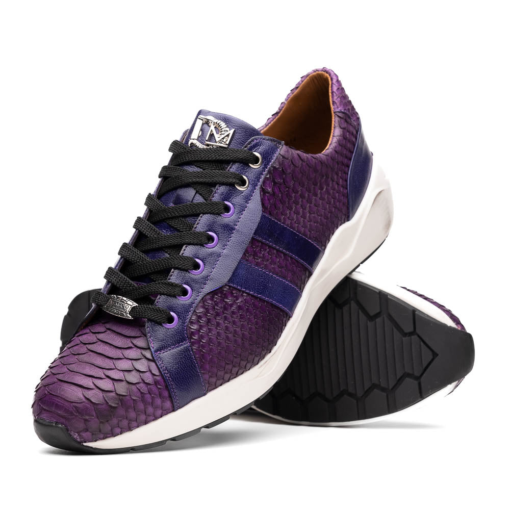 Marco Di Milano Verona Python & Calfskin Sneakers Purple