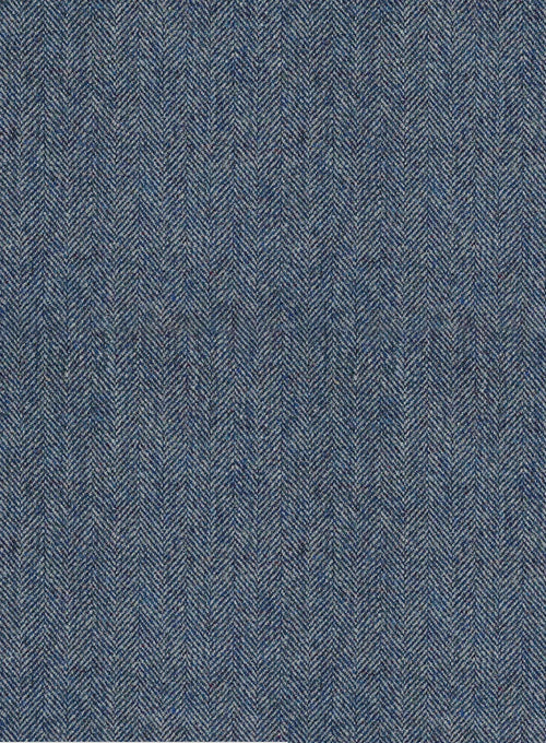 Mens Heritage Blue Herringbone Jacket β Timeless Tweed Sport Coat