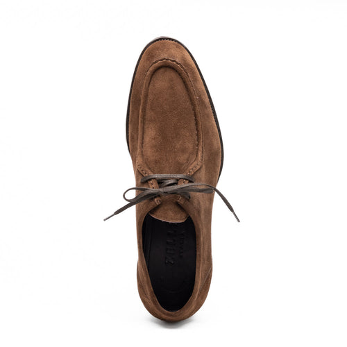 Zelli Wallaby Italian Suede Lace Up Chocolate (26-303-CHO)