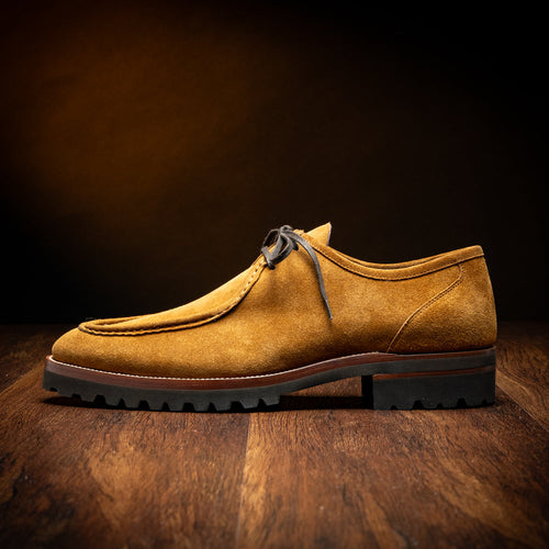 Zelli Wallaby Italian Suede Lace Up Tobacco (26-303-TOB)