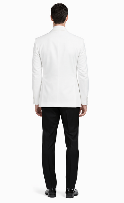 White Dinner Tuxedo Jacket with Shawl Lapel – Wedding & Prom