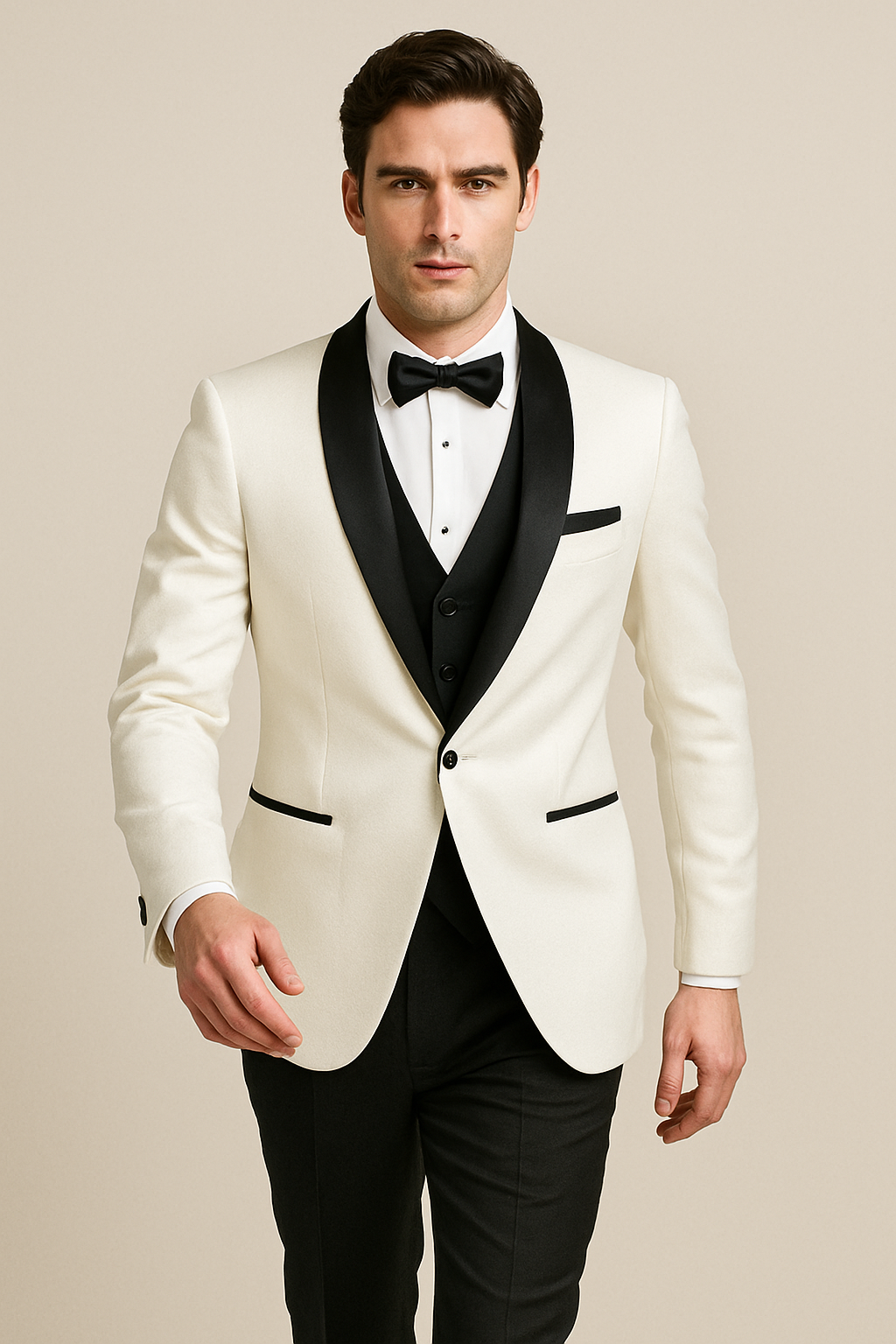 "Xavier" White Tuxedo Jacket – SuitUSA