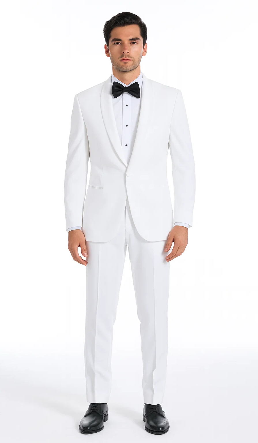 White Tuxedo Slim Fit with Shawl Lapel - Wedding - Prom – SuitUSA