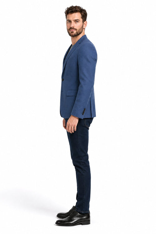 Zacchi Terri 73911 Mens Cobalt Blue Blazer β Slim Fit Stylish Formal & Party Wear Jacket