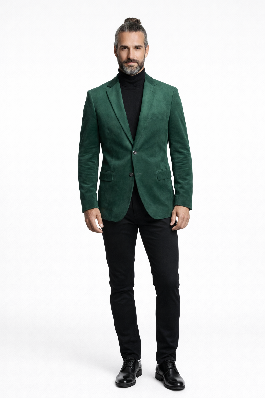 Zacchi Men’s Hunter Green Micro Suede Sport Coat – SuitUSA