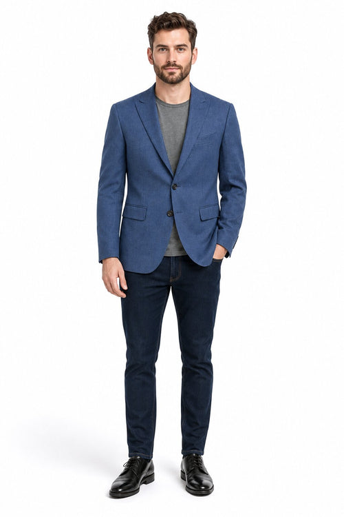 Zacchi Terri 73911 Mens Cobalt Blue Blazer β Slim Fit Stylish Formal & Party Wear Jacket