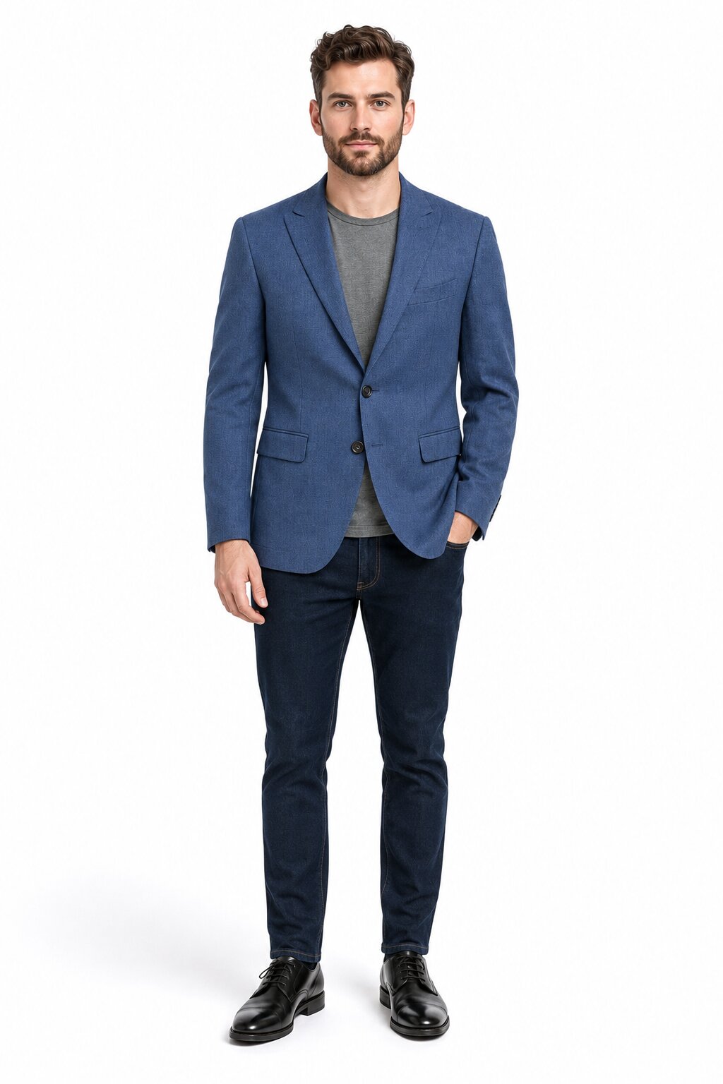Zacchi Terri 73911 Mens Cobalt Blue Blazer β Slim Fit Stylish Formal & Party Wear Jacket