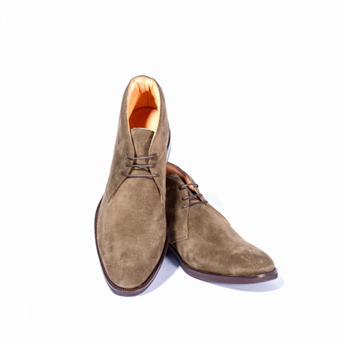 Zelli Marco Suede Chukka Boots in Olive | Versatile Lace-Up Style