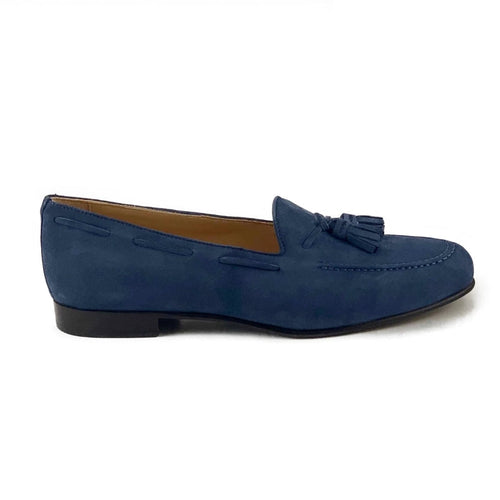 Zelli Naples Suede Tassel Loafers in Blue | A Versatile Italian Style