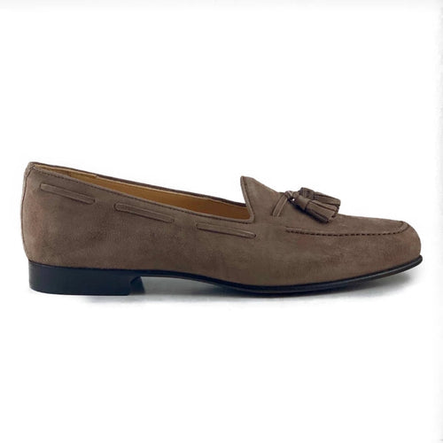 Zelli Naples Suede Tassel Loafers in Mocha | A Versatile Italian Classic