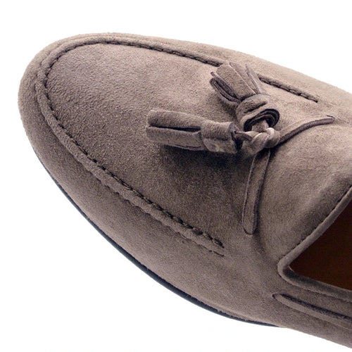 Zelli Naples Suede Tassel Loafers in Mocha | A Versatile Italian Classic