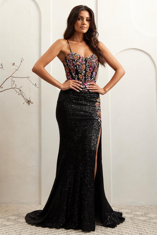 Amelia Couture 7061 Strapless Sequined Prom Evening Gown Formal Long Dress