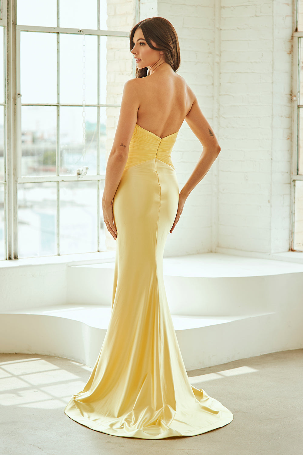 Beaded Evening Gown with Chiffon Cape & Thigh-High Slit Formal Prom Dress by Amelia Couture 8055