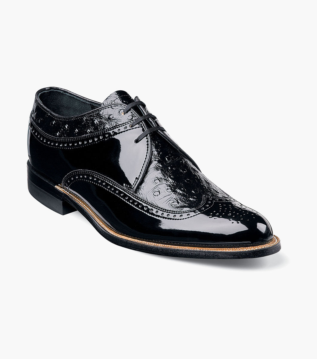 Stacy Adams Dayton Ostrich Wingtip Oxford by Stacy Adams Shoes – SuitUSA