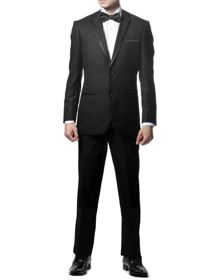 Black on Black Trim  Tuxedo - Men's Tuxedo USA