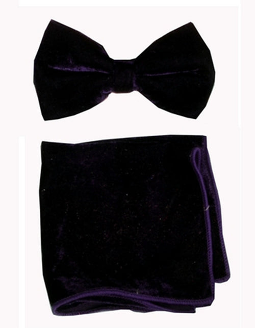 Black Velvet Bow Tie Set