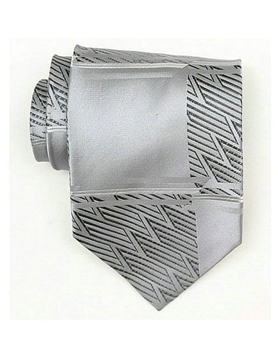 Silver Zig Zag Neck Tie