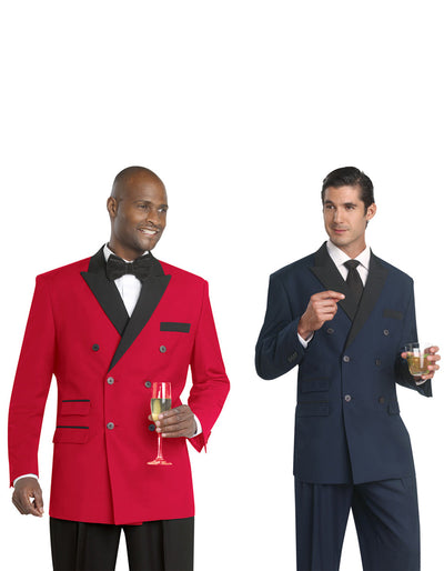 Red Prom Suit - Red Prom Tuxedo Suits - Red Wedding Tuxedo Red & Navy Double Breasted Tuxedo
