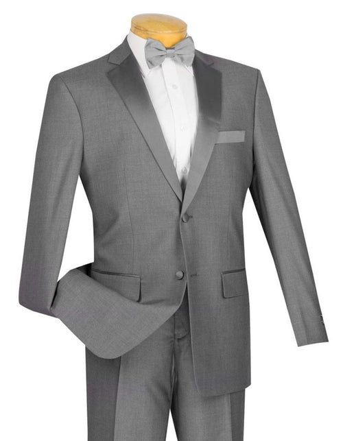 Designer Gray Prom Tuxedo - Grey Wedding Suit