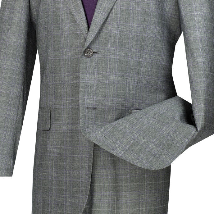 Nola Collection - White Regular Fit 2 Piece Suit Flat Front Pants with 2 Elastic Waistband by Vinci