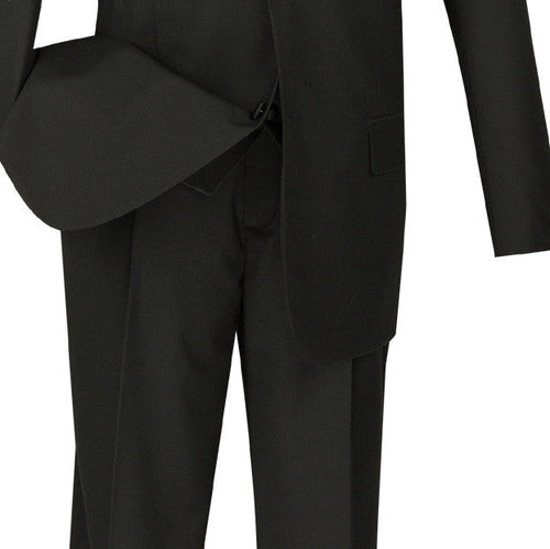 Medium Gray Slim Fit Men's 2 Piece Business Suit 2 Button by Vinci