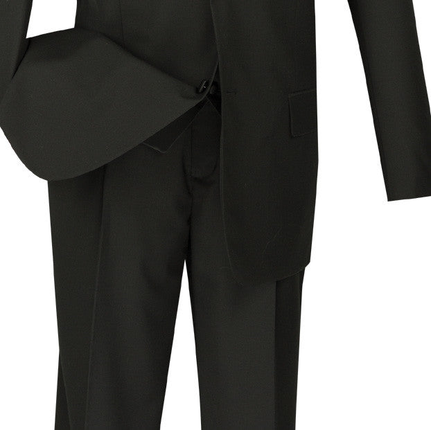 Medium Gray Slim Fit Men's 2 Piece Business Suit 2 Button by Vinci