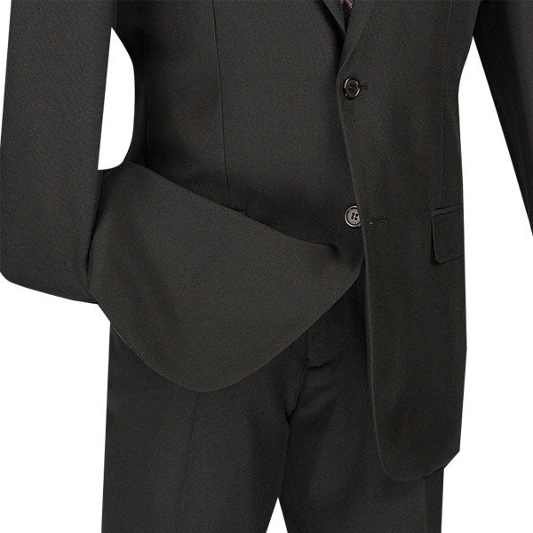 Light Taupe Modern Fit Double Breasted Glen Plaid Peak Lapel 2 Piece Suit by Vinci