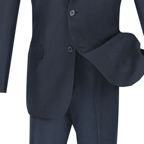 Slim Fit Suit Windowpane 3 Piece with Vest in Sky Blue by Vinci