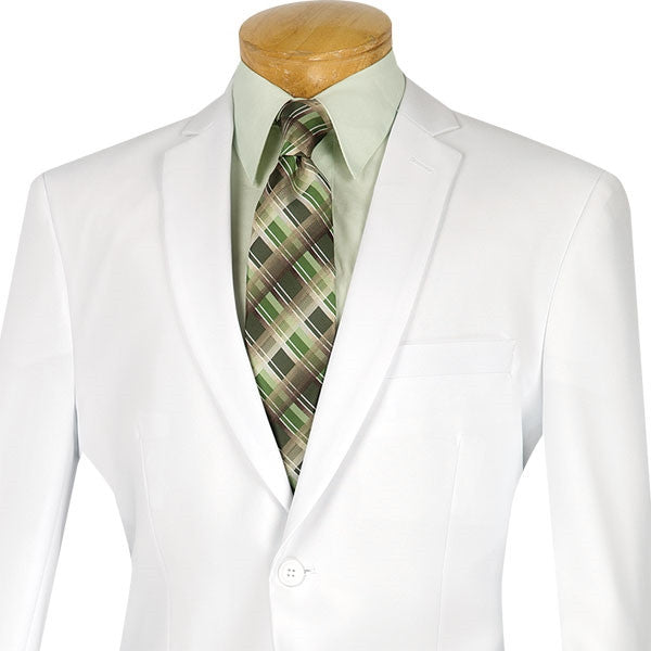 Navy Slim Fit Men's 2 Piece Business Suit 2 Button by Vinci