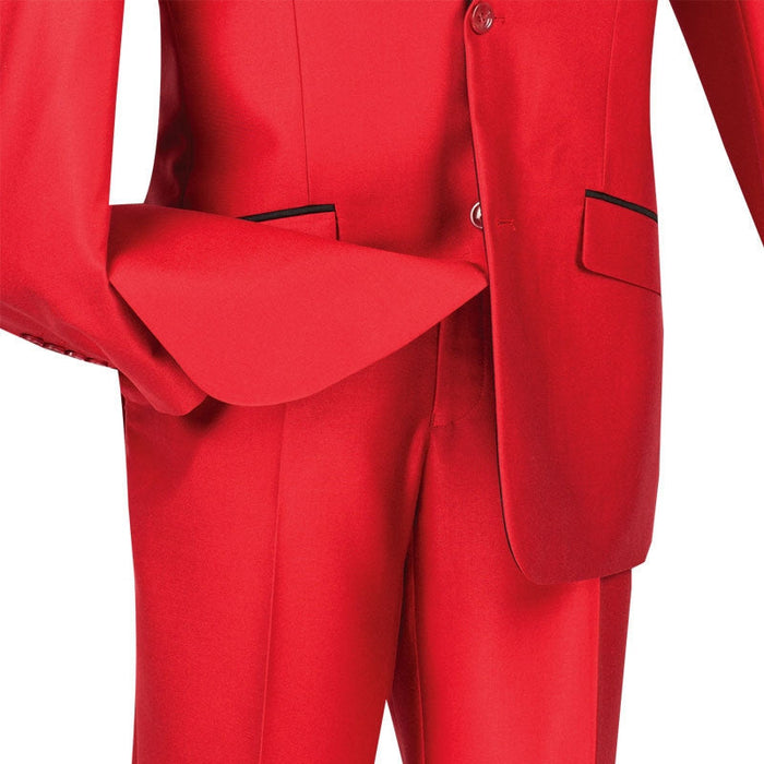 Slim Fit Tuxedo 3 Piece with Jacquard Pattern in Pink by Vinci