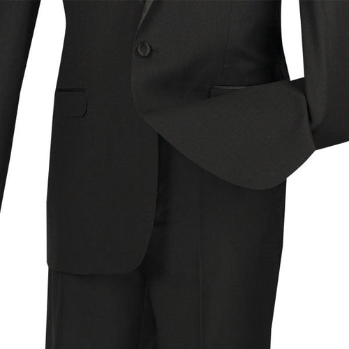 Excalibur Collection - Slim Fit Tuxedo 2 Piece 2 Buttons Design in Black by Vinci