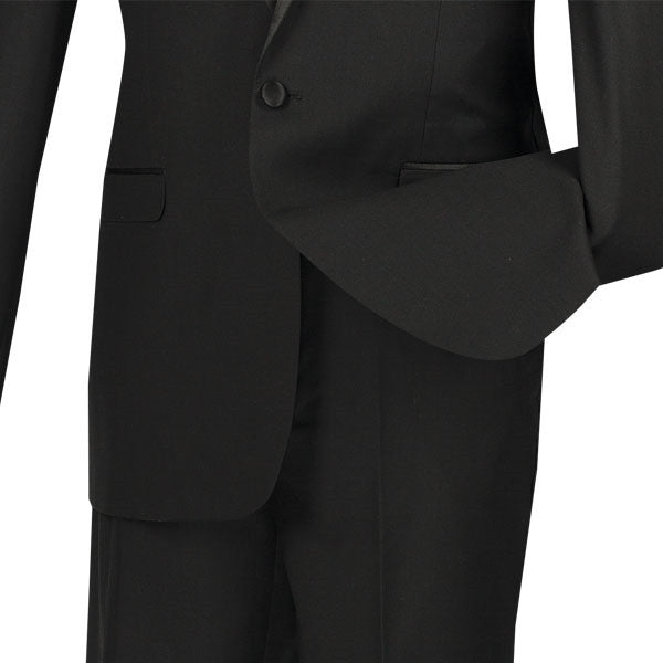 Excalibur Collection - Slim Fit Tuxedo 2 Piece 2 Buttons Design in Black by Vinci