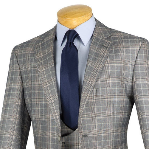 Ramses Collection - Double Breasted Suit 2 Piece Regular Fit in Brown by Vinci