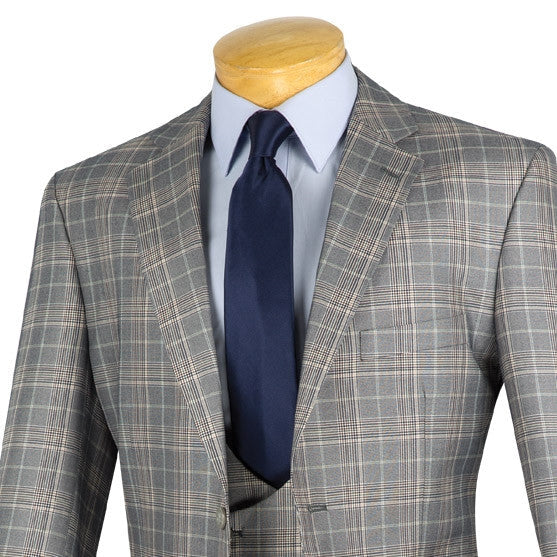 Ramses Collection - Double Breasted Suit 2 Piece Regular Fit in Brown by Vinci