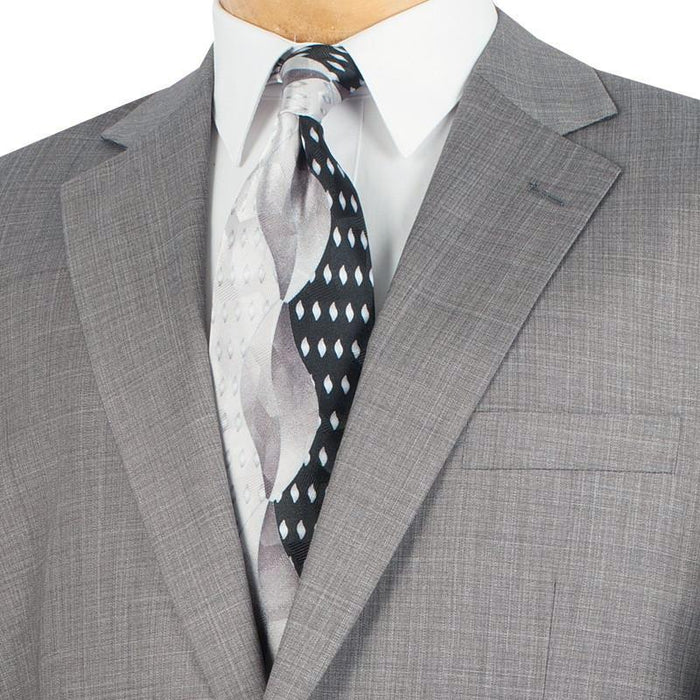 Ramses Collection - Double Breasted 2 Piece Suit Regular Fit in Dark Heather Gray by Vinci