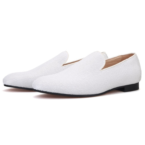 White Loafer Prom Wedding Flat White Prom Shoes
