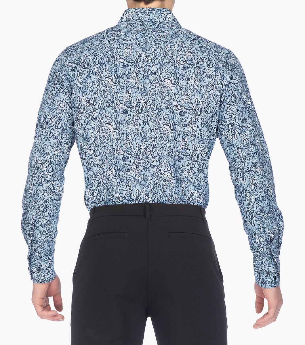BRAFMAN DRESS SHIRT Spread Collar