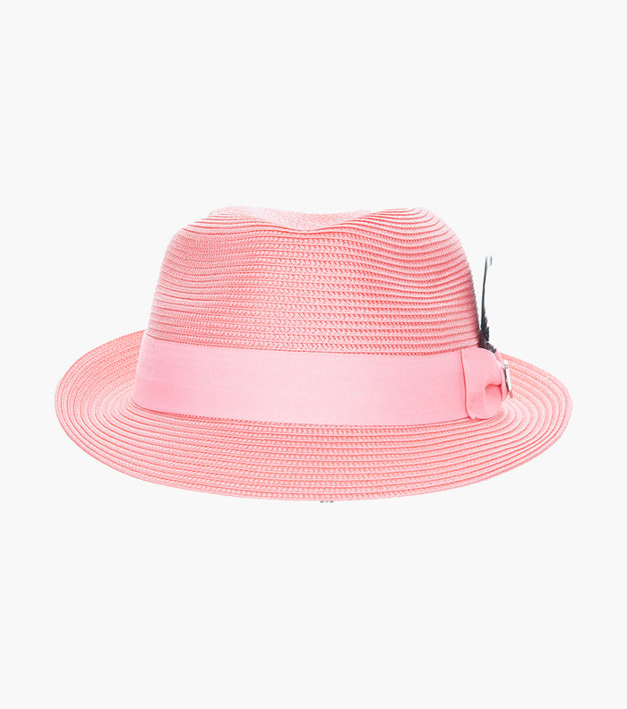 BELMONT FEDORA Poly Braid Pinch Front Hat