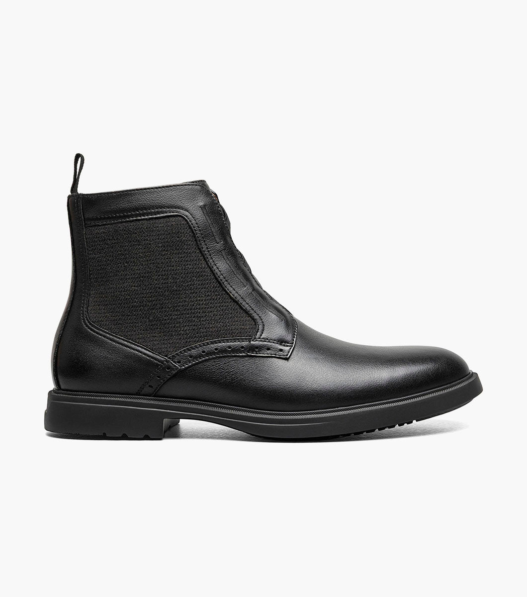 THOMPSON Plain Toe Elastic Lace Boot