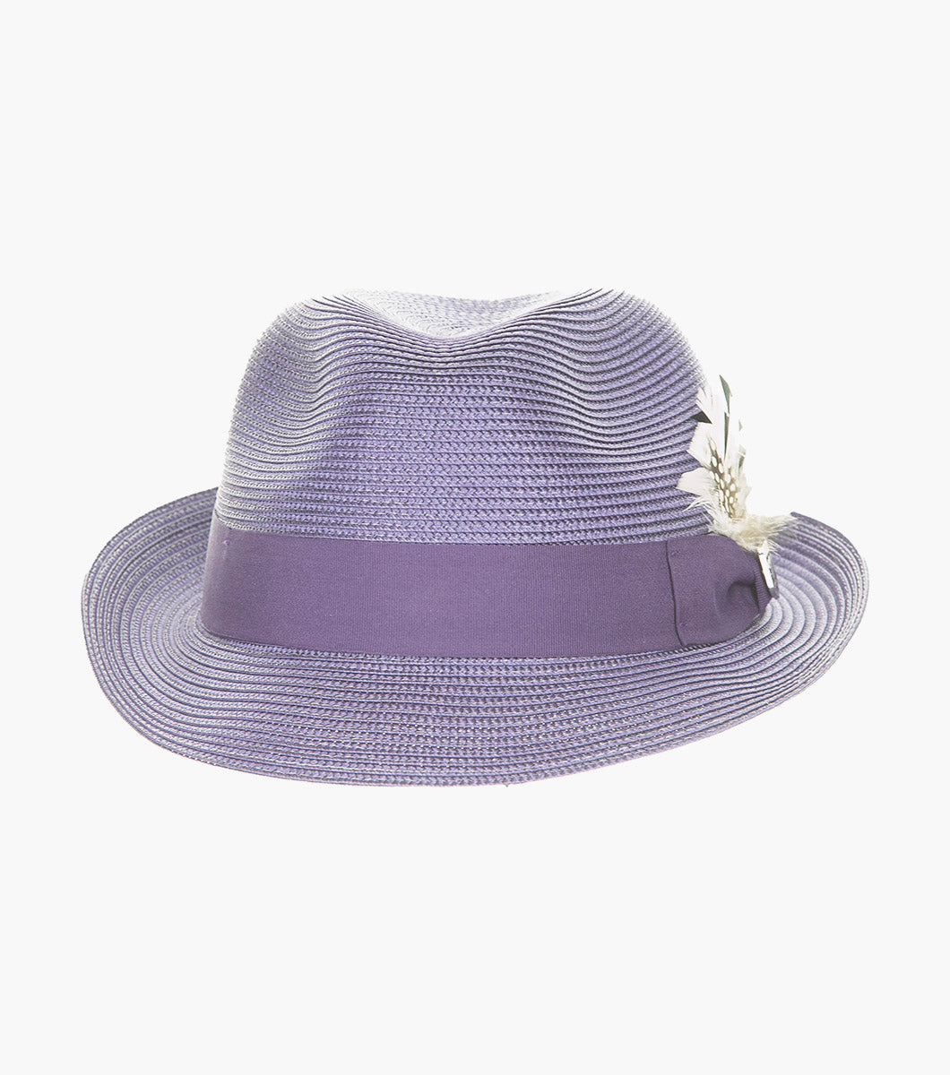 BELMONT FEDORA Poly Braid Pinch Front Hat
