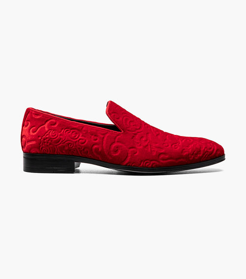 Stacy Adams Saunders Debossed Velour Slip On by Stacy Adams Shoes