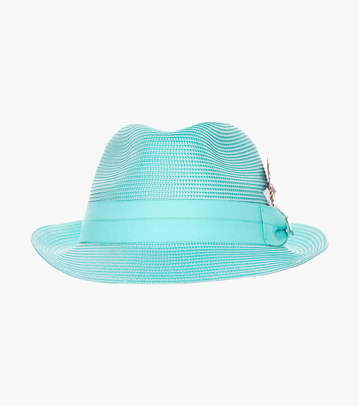 BELMONT FEDORA Poly Braid Pinch Front Hat